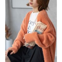 MAC HOUSE/マックハウス Mac－House フェザー素材ロングカーディガン/507782177