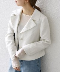 SHIPS any WOMEN/SHIPS any:〈手洗い可能〉フラワー ジャカード ショート テーラード ジャケット/507782513