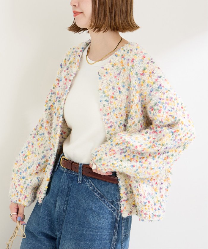 【美品】BC STOCK ポコポコヤーンミックス2WAYカーディガン 追加4》ポコポコヤーンミックス2WAYカーディガン(507782700