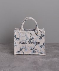 Maison de FLEUR/メゾン ド フルール Maison de FLEUR リボン柄ゴブランスクエアトートSバッグ/507775442