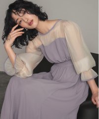 GIRL/ガール GIRL オーガンジー切り替えシフォンロング マーメイド 結婚式 ワンピース パーティードレス/506948702