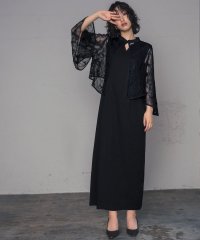 GIRL/ガール GIRL 【3WAY 着回しを楽しめる】レース ケープ Iライン ロング 結婚式 ワンピース パーティードレス オケージョンドレス お呼ばれ/507786709