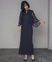 GIRL/ガール GIRL 【3WAY 着回しを楽しめる】レース ケープ Iライン ロング 結婚式 ワンピース パーティードレス オケージョンドレス お呼ばれ/507786709