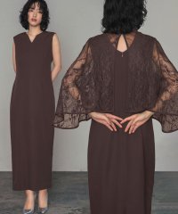 GIRL/ガール GIRL 【3WAY 着回しを楽しめる】レース ケープ Iライン ロング 結婚式 ワンピース パーティードレス オケージョンドレス お呼ばれ/507786709