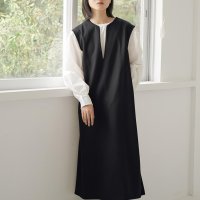 maison de LATIR/メゾンドラティール maison de LATIR キーネックベストロング丈ワンピース/507786794