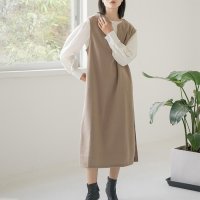 maison de LATIR/メゾンドラティール maison de LATIR キーネックベストロング丈ワンピース/507786794