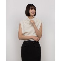 12Twelve Agenda/トゥエルブアジェンダ 12Twelve Agenda ドレープネックフレンチスリーブニットプルオーバー/507022158