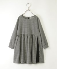 ikka kids/9分袖サイド切り替えチェックワンピース（120〜160cm）/507529799
