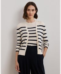LAUREN RALPH LAUREN/ストライプド コットンブレンド カーディガン/507737351