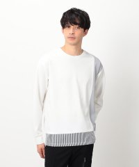 COMME CA ISM MENS/ストライプコンビ デザインＴシャツ/507784188