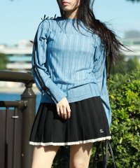 HOOK/フック HOOK 【HOOK】for girls ワンポイント制服風レイヤード風プリーツミニスカート/507787444