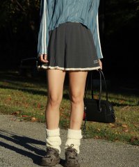 HOOK/フック HOOK 【HOOK】for girls ワンポイント制服風レイヤード風プリーツミニスカート/507787444