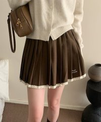 HOOK/フック HOOK 【HOOK】for girls ワンポイント制服風レイヤード風プリーツミニスカート/507787444