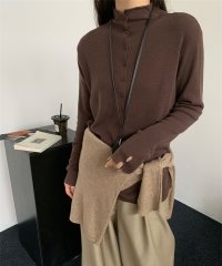 DECADE CLASSIC/ディケイドクラシック DECADE CLASSIC DECADE CLASSIC/ボタンデザイン ハイネックウールセーター/507787459