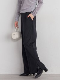 QUEENS COURT/クイーンズコート QUEENS COURT ポンチサイドスリットワイドパンツ≪セットアップ対応/手洗い可能≫/507788450