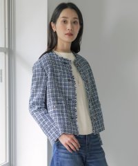 J.PRESS LADIES/ファニーツイード ノーカラー ジャケット/507788454