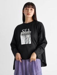 RADIATE/ラディエイト RADIATE ドロストヘム箔ロゴロングTシャツ/507788504