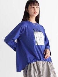 RADIATE/ラディエイト RADIATE ドロストヘム箔ロゴロングTシャツ/507788504