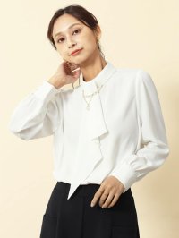 FENNEL/フェンネル FENNEL ハートビジュー付きスカーフタイブラウス/507788523
