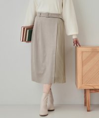 SHOO・LA・RUE　DRESKIP/【S－LL】共布ベルト付き サイドプリーツ切り替えスカート/507789086