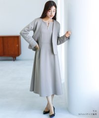 EMILYAN/エミリアン Emilyan 無敵のワンピース＆ジャケットセット【洗濯機OK♪UVカット！全方位ストレッチ♪軽い着心地♪】ハイストレッチダンボールニット・ノーカラ/507789390