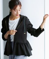 EMILYAN/エミリアン Emilyan 無敵のパーカー【洗える・UV CUT・ストレッチ・軽量・接触冷感】ハイストレッチダンボールニット・ティアードフリルパーカー/507789392