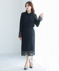 WHITE JOOLA/ホワイトジョーラ WHITE JOOLA スカラップレースロングタイトスカート/507789397