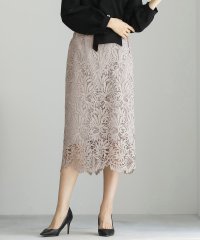 WHITE JOOLA/ホワイトジョーラ WHITE JOOLA スカラップレースロングタイトスカート/507789397