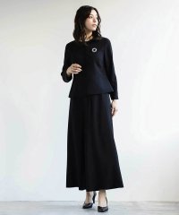 WHITE JOOLA/ホワイトジョーラ WHITE JOOLA 【洗濯機可！ストレッチ！防シワ！】慶事・弔事で使える！ペプラムジャケット見え＆ワイドパンツ2点セット/507789399