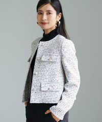 WHITE JOOLA/ホワイトジョーラ WHITE JOOLA 【洗える＆防シワ！】ノーカラーツイードジャケット/507789405