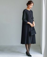 WHITE JOOLA/ホワイトジョーラ WHITE JOOLA 【洗濯機で洗える】喪服 WEB限定/お袖スカラップレース切り替えデザインブラックフォーマルワンピース/507789420