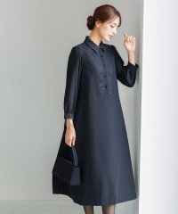 WHITE JOOLA/ホワイトジョーラ WHITE JOOLA 【洗濯機で洗える】喪服 WEB限定/胸元レース切り替えデザインブラックフォーマルワンピース/507789421