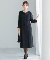 WHITE JOOLA/ホワイトジョーラ WHITE JOOLA 【洗濯機可！ストレッチ！防シワ！】慶事・弔事で使える！ペプラムジャケットレイヤード風ワンピース/507789422