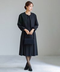 WHITE JOOLA/ホワイトジョーラ WHITE JOOLA 【洗濯機可！ストレッチ！防シワ！】ブラックフォーマル ノーカラージャケット×フレアーワンピース2点/507789423