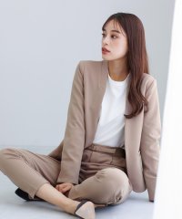 EMILYAN/エミリアン Emilyan 【手洗いできるハイストレッチジョーゼット】カラーレスジャケット＆テーパードパンツ/セットアップスーツ/507789426