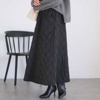 Sawa a la mode/サワアラモード Sawa a la mode 軽いのに暖かなボール刺繍キルティングスカート/507789521