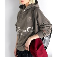Classical Elf/クラシカルエルフ Classical Elf 《JaVa ジャバコラボ》ヴィンテージ感たっぷり!!胸刺繍ピグメントオーバーサイズ裏起毛パーカー/507789582