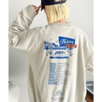 Classical Elf/クラシカルエルフ Classical Elf 《Javaジャバコラボ》一枚で存在感溢れる♪ヴィンテージライクホテルプリントピグメント裏毛トップス/507789583