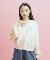 PINK-latte/クロップドリボン刺繍パーカ/507789756