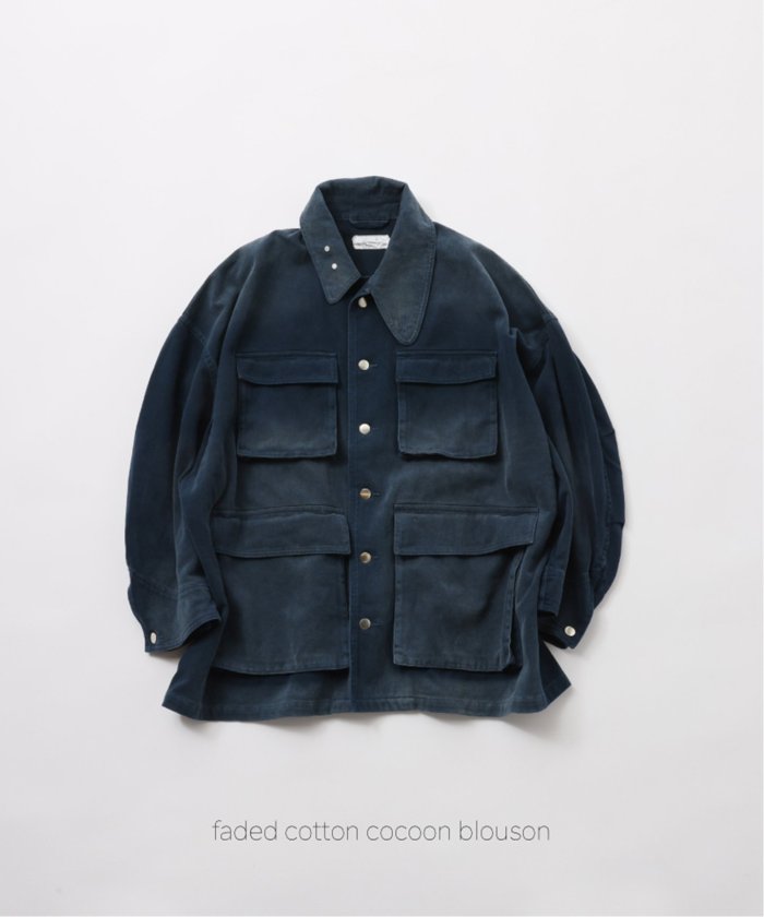 【FOLL/25SS】faded cotton cocoon blouson FOLL/25SS】faded cotton cocoon blouson Volume Sleeve Cocoon