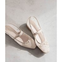 RANDA/ランダ RANDA ビジューシアーフラットパンプス/507790124