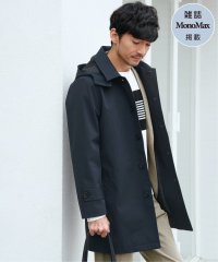 IKKA LOUNGE/【雑誌MonoMax4月号掲載】撥水ピケフードステンカラーコート/506823560