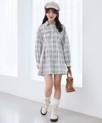 MAJESTIC LEGON/バックレースアップミニシャツワンピ/507510943