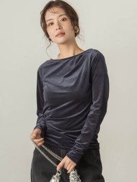 VICKY/ビッキー VICKY ニュアンスベロアアシメタックカットソー≪手洗い可能≫/507790862