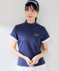 JUN and ROPE/【UVカット】【速乾】【接触冷感】【防透け】配色コンビモック半袖プルオーバー/507791380