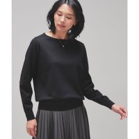 Honeys/ハニーズ Honeys ボートネックニット トップス ニット セーター 長袖 ボートネック 無地 ボーダー柄 レーヨン混 シンプル ECOVERO 春 白 黒 /507791486
