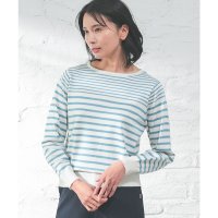 Honeys/ハニーズ Honeys ボートネックニット トップス ニット セーター 長袖 ボートネック 無地 ボーダー柄 レーヨン混 シンプル ECOVERO 春 白 黒 /507791486