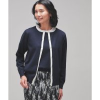 Honeys/ハニーズ Honeys ニットカーデアンサンブル トップス カーディガン 長袖 ニット セット クルーネック レーヨン混 配色 フェミニン ECOVERO レデ/507791487