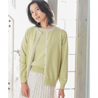 Honeys/ハニーズ Honeys ニットカーデアンサンブル トップス カーディガン 長袖 ニット セット クルーネック レーヨン混 配色 フェミニン ECOVERO レデ/507791487