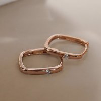 Noelmarket/ノエルマーケット Noelmarket フープピアス 金属アレルギー対応 スクエア型 つけっぱなし シンプル 上品 オフィス 両耳用 18kコーティング/507791594